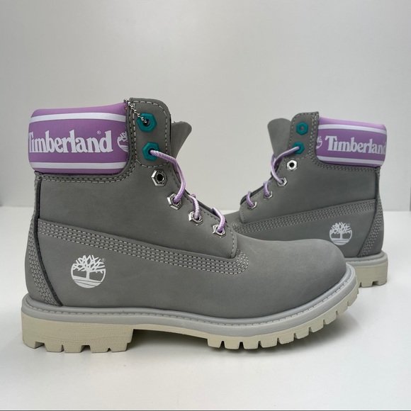 Timberland Premium 6in Waterproof Boot Grey Nubuck - Picture 6 of 7
